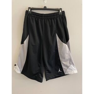Vintage Jordan Brand Mens Basketball Shorts Black Grey White Jumpman Mesh Medium